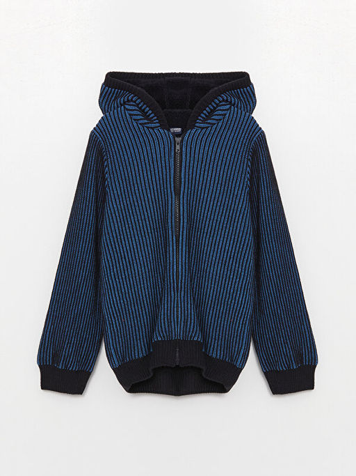 Kap??onlu Uzun Kollu Erkek ?ocuk Triko H?rka