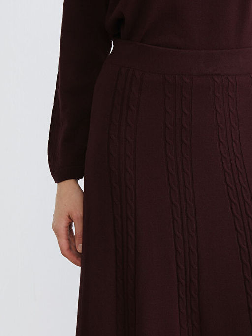 Beli Lastikli Kendinden Desenli Klo? Triko Etek