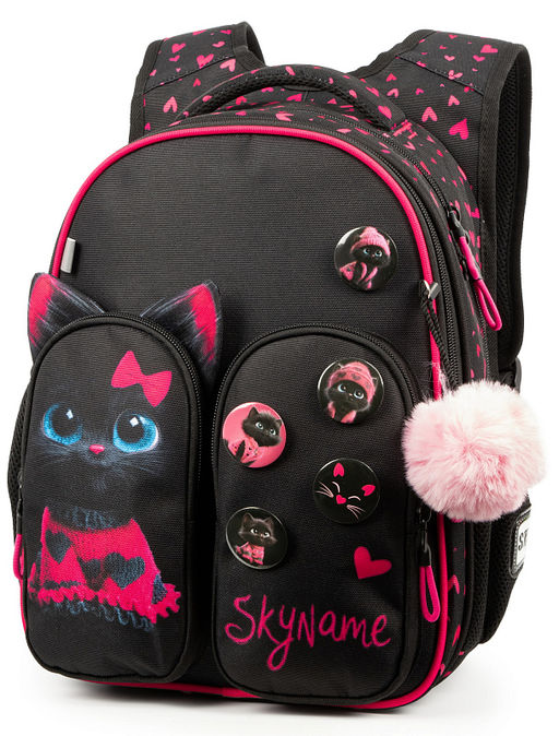 Рюкзак SkyName set-R9-15 + мешок для обуви, папка, пенал, кошелек, бейдж, канц. наб, брелок , значки  фото 2