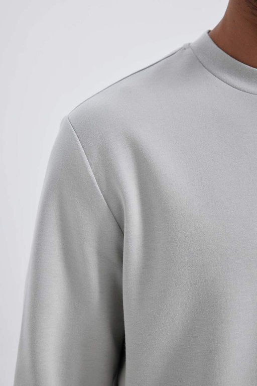 Толстовка Modern Fit с круглым вырезом - Defacto фото 7
