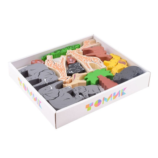 Конструктор деревянный «Африка», 35 деталей