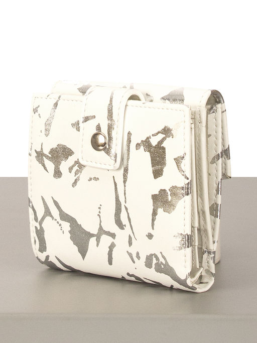 LACCOMA кошелек LA-2080-белый-серебристый натуральная кожа фото 2