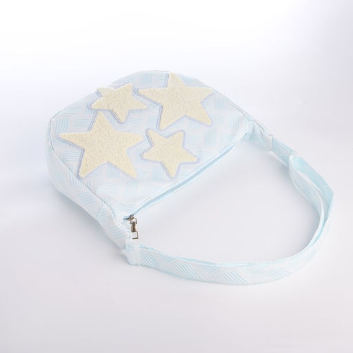 Сумка молодёжная на молнии, 36?8?23 см, голубая