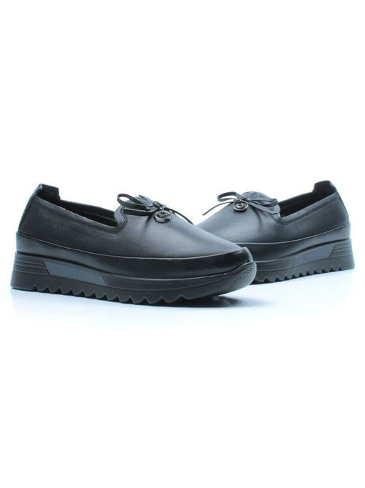 03-5302 BLACK Полуботинки женские (натуральная кожа)