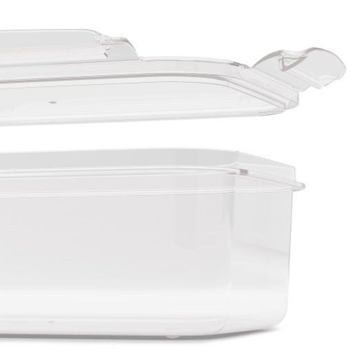 Цена за 2 шт. Емкость для СВЧ "Прайм" 1л прямоугольная (на защелках) М8501