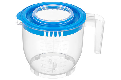 Ёмкость для миксера (блендера) 2,2 л 22,5*17*16 см с крышкой, прозрачная/голубая - Elan gallery фото 12