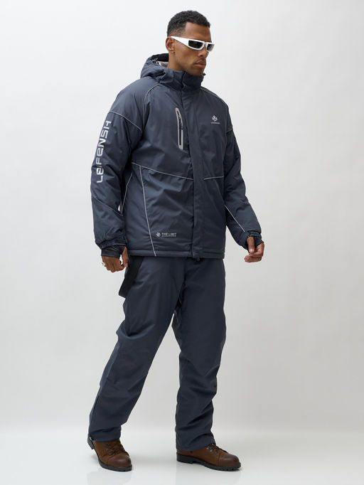 Горнолыжный костюм мужской зимний темно-серого цвета 383TC - Mtforce фото 9