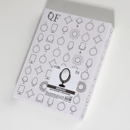 Зеркало декоративное, с увеличением х2, двустороннее, 16.5?25.5 см, (11?15.5 см), чёрное - Qf фото 5