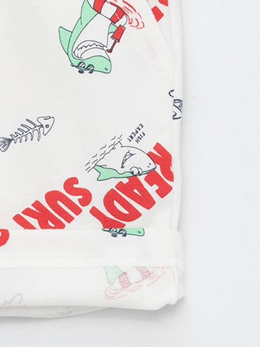 Beli Lastikli Desenli Erkek ?ocuk ?ort - Waikiki фото 3