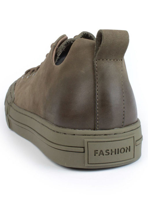 03-N72699-18 GREEN Полуботинки спортивные мужские (натуральная замша)