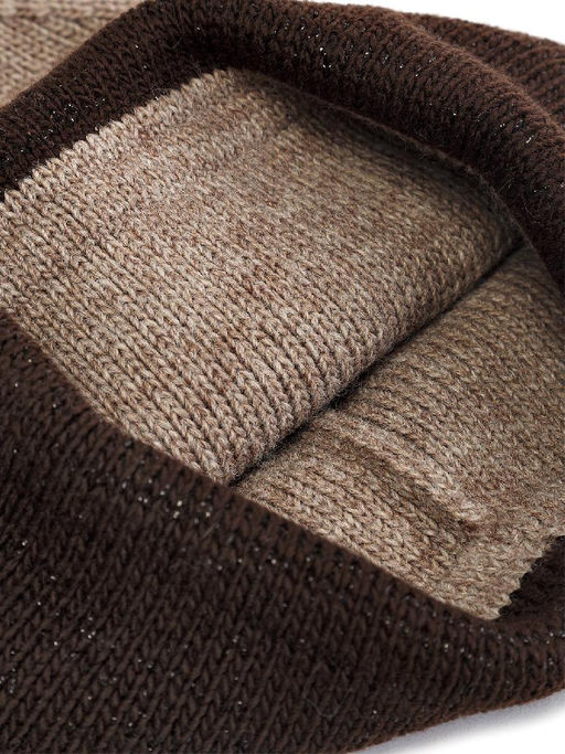 Шапка жен. шерсть+акр LB-BR55035 cacao/d.brown - Labbra фото 4