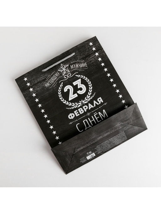 Цена за 2 шт. Пакет подарочный ламинированный, упаковка, С 23 февраля, ML 23?27?11.5 см