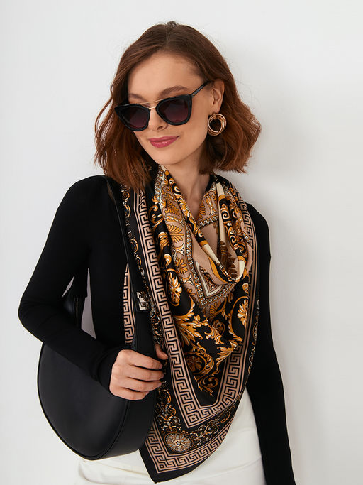 Большой, мягкий, тонкий и очень нежный двусторонний платок с рисунком. - Tantino фото 12