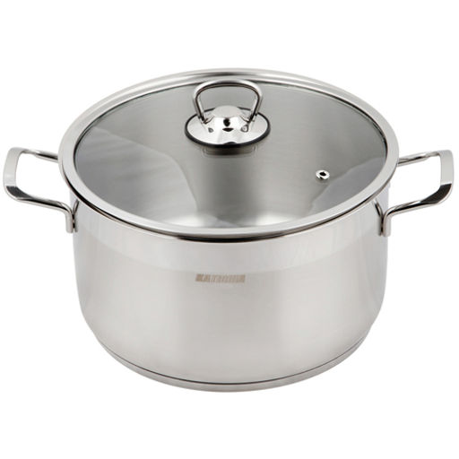 Кастрюля нерж. сталь 3.2л. София, стекл. крышка КАТЮША код.9920-290-0  фото 2