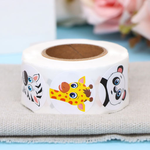 Наклейки в рулоне «Друзья»,500 шт.,2.5×2.5 см