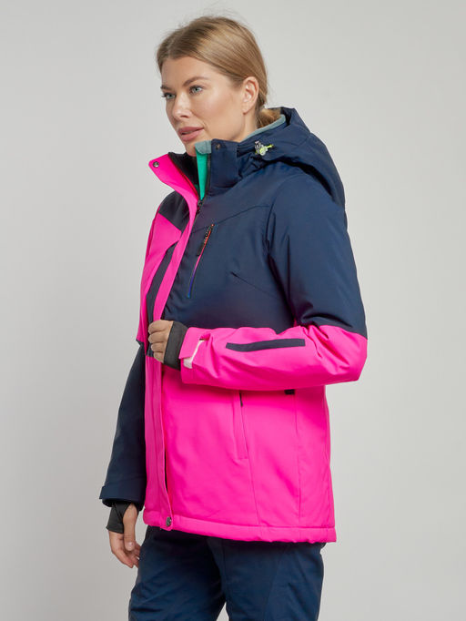 Горнолыжная куртка женская зимняя розового цвета 33307R - Mtforce фото 3