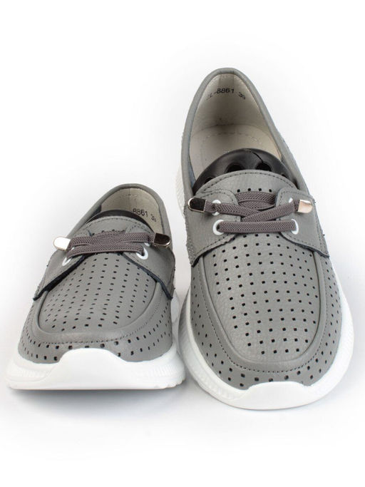 03-ZL-8861 DK. GRAY Полуботинки женские (натуральная кожа) - Фабричный китай фото 9