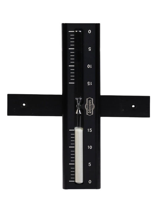 Часы песочные для бани и сауны, 15 минут, настенные, дерево, чёрные