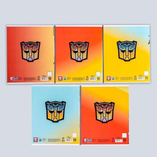 Цена за 10 шт. Тетрадь 12 листов, клетка, Трансформеры, 5 видов МИКС, Transformers - Hasbro фото 17