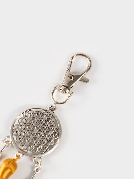 Брелок-кисточка «Ловец снов», 17 см, золотистый, серебристый