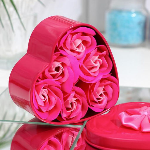 Мыльные розочки, трёхцветные, набор 6 шт.