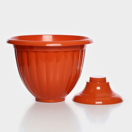 Вазон для цветов «Жасмин», 18 л, d=43 см, h=30 см, коричневый