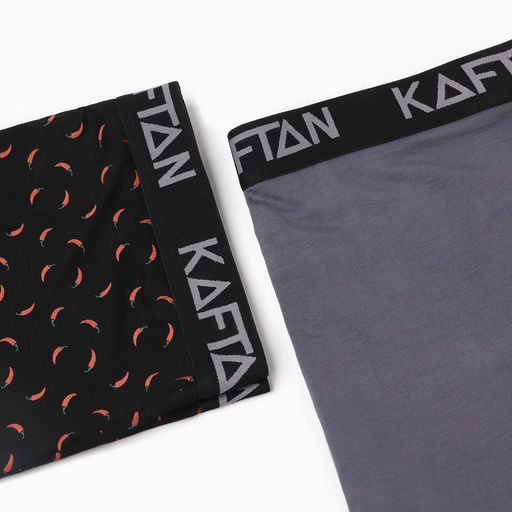 Набор трусов KAFTAN Hot Stop 2 штуки, чёрный/серый, размер 50