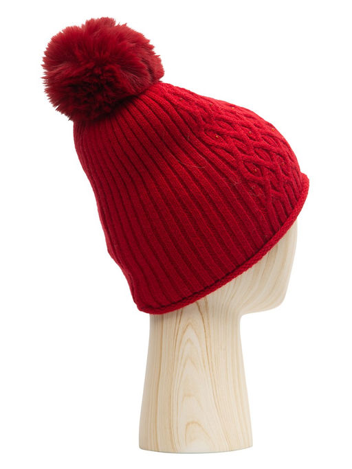 Шапка жен. шерсть+виск+анг LB-D77022 red - Labbra фото 2