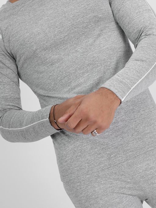 Комплект мужского термобелья без начеса светло-серого цвета 2214SS - FUYOUKAI фото 10