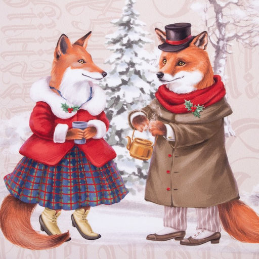 Комплект штор для кухни с подхватами Winter holidays 145?180 см-2 штуки, габардин