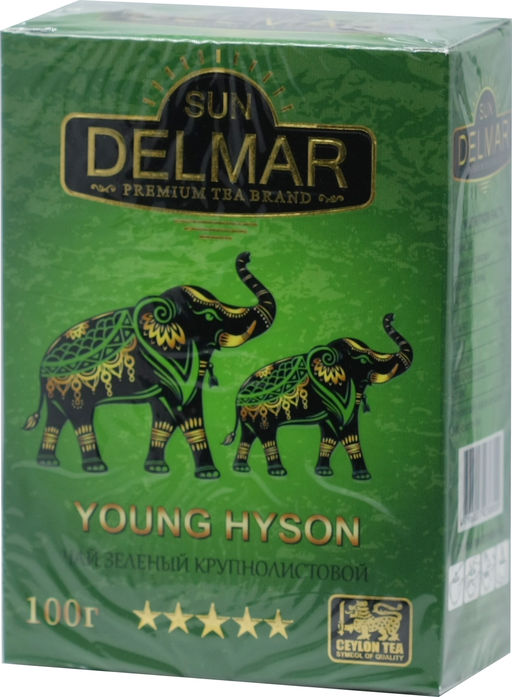 Sun Delmar. Зеленый. Young Hyson 100 гр. карт.упаковка