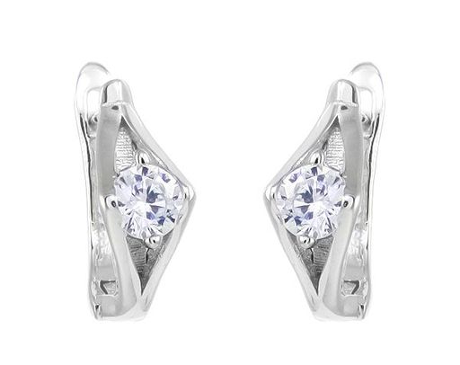 Серьги из серебра куб.циркон., МЦВ1066