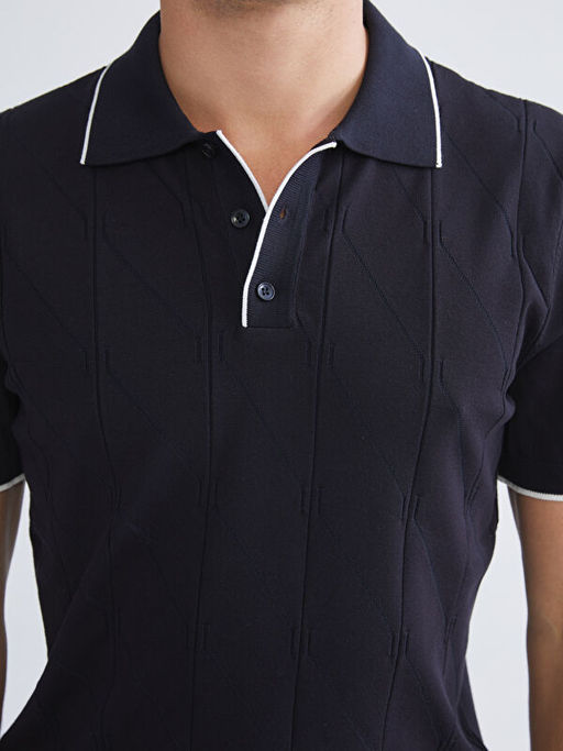 Polo Yaka K?sa Kollu Erkek Triko Kazak