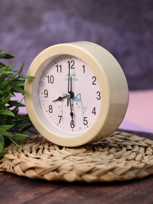 Часы-будильник Morning dog, white (12,5х12,5 см)