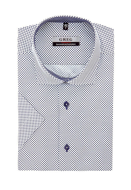 Сорочка мужская короткий рукав GREG 113/107/06/ZV/1 STRETCH  фото 2