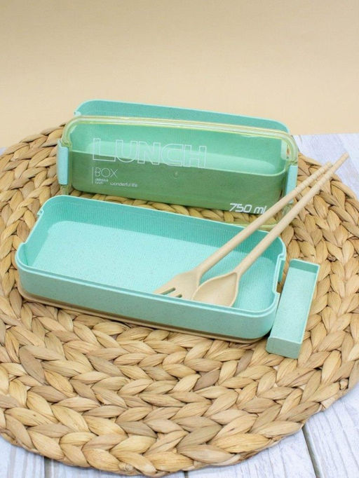 Ланчбокс "Convenient", green, 2 яруса (750 мл)