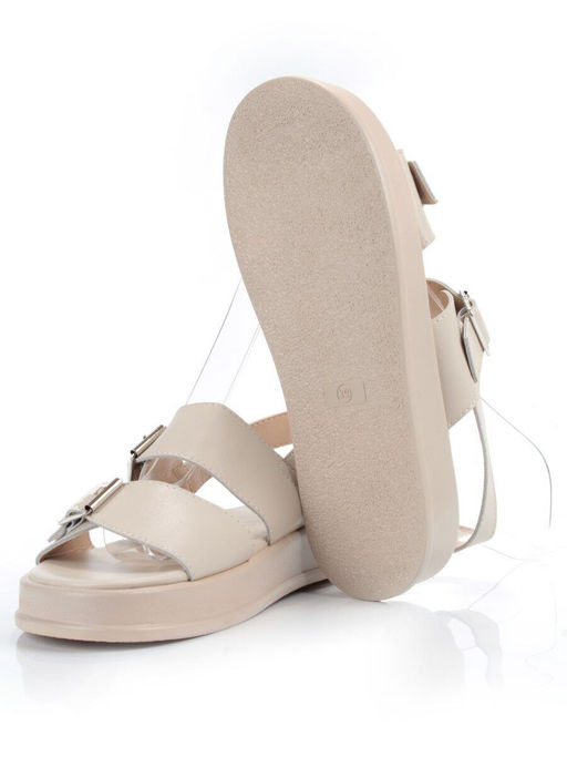 08-PEAQ196-2 LT. BEIGE Босоножки женские (натуральная кожа) - Фабричный китай фото 12