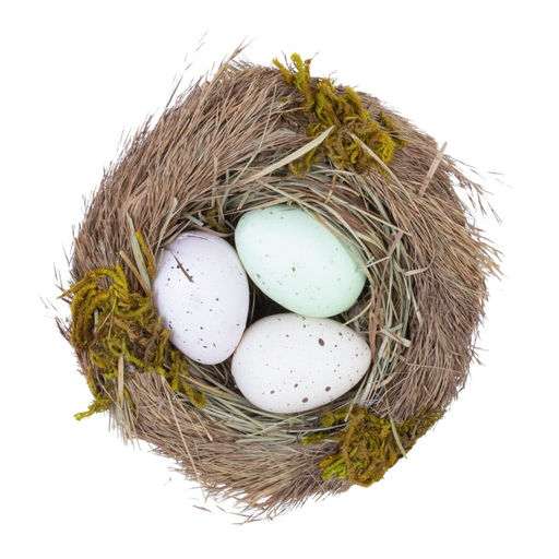 Набор из 2-х изделий декоративных "Гнездо пасхальное" (12*4,5), L24 W12 H4,5 см