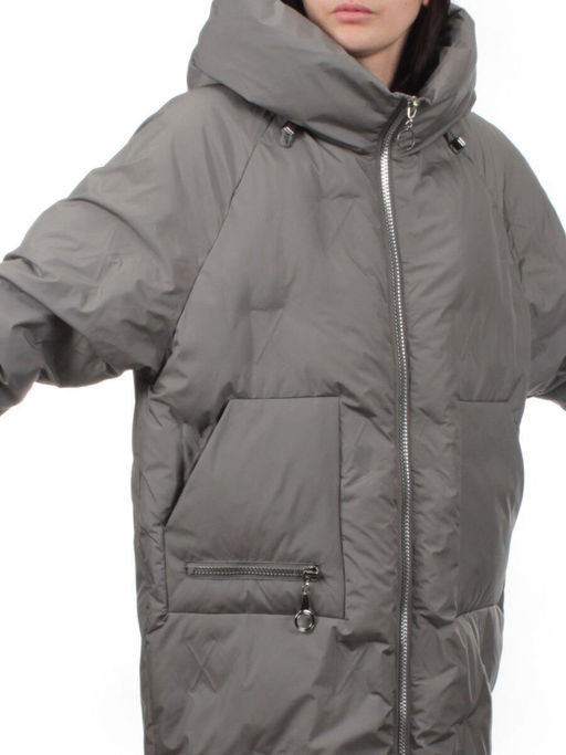 305 DARK GRAY Пальто зимнее стеганое женское (200 гр. холлофайбер) - Fashion фото 2