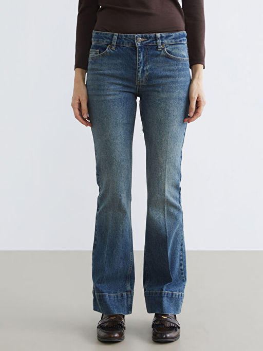 Flare Kad?n Jean Pantolon