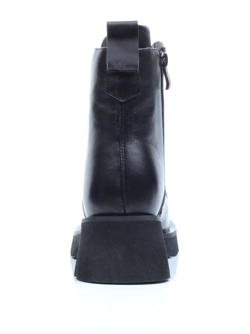 01-CG34-1 BLACK Ботинки демисезонные женские (натуральная кожа, байка)