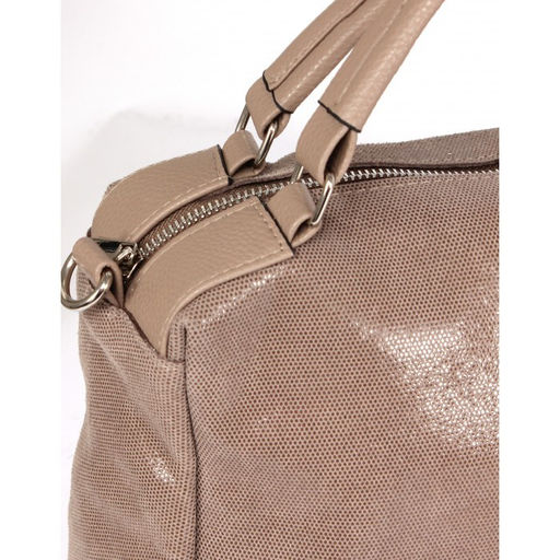 Сумка женская натуральная кожа ADEL-152/3в (отделка ИСК/КОЖА), 1отд, плеч/ремень, капучино 264385 - Adelia фото 4