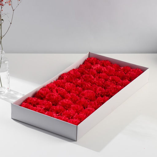 Цена за 50 шт. Мыльные лепестки для ванны Бутон гвоздики. Красный, 6?6?5 см