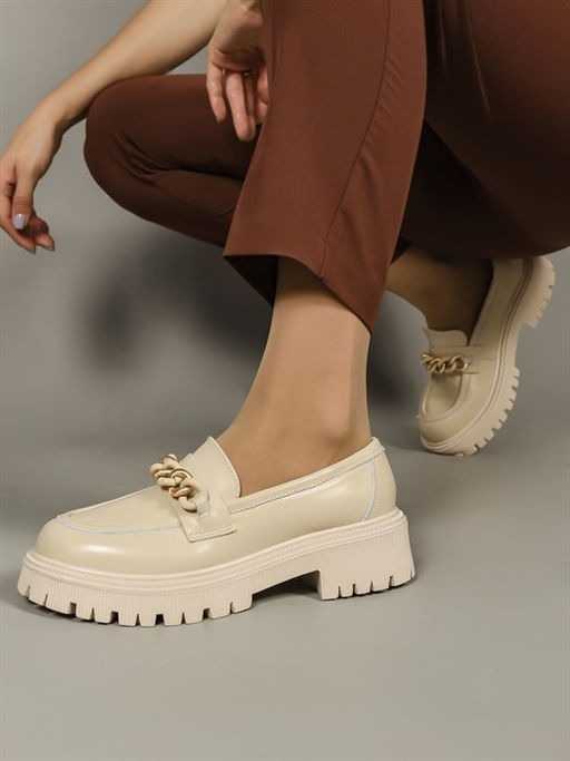 Лоферы женские/ Броги K-S-2226-3 Beige - Piniolo фото 4