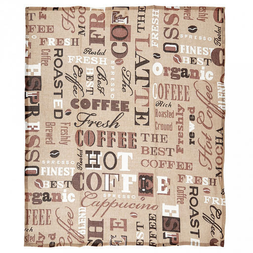 Полотенце кухонное 50х60см "Котофей и кофе", набор 3шт, рогожка 156г/м2, хлопок 100%, на картоне, "Домашняя мода" (Россия)