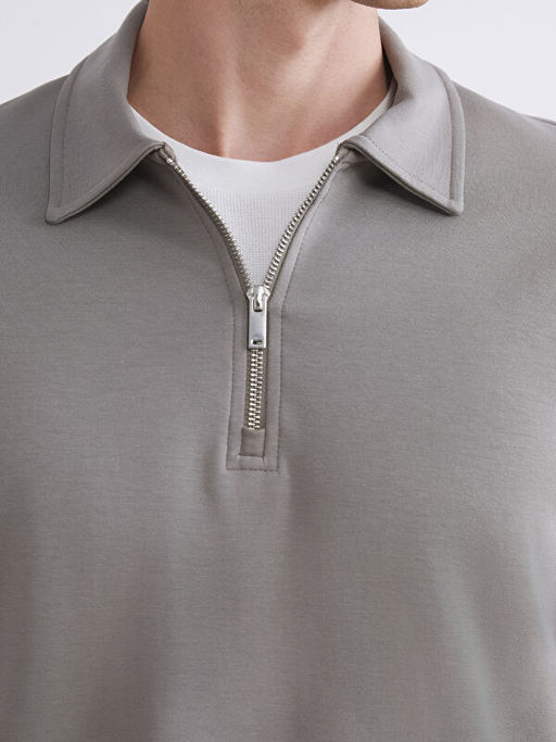 Polo Yaka Erkek Sweatshirt