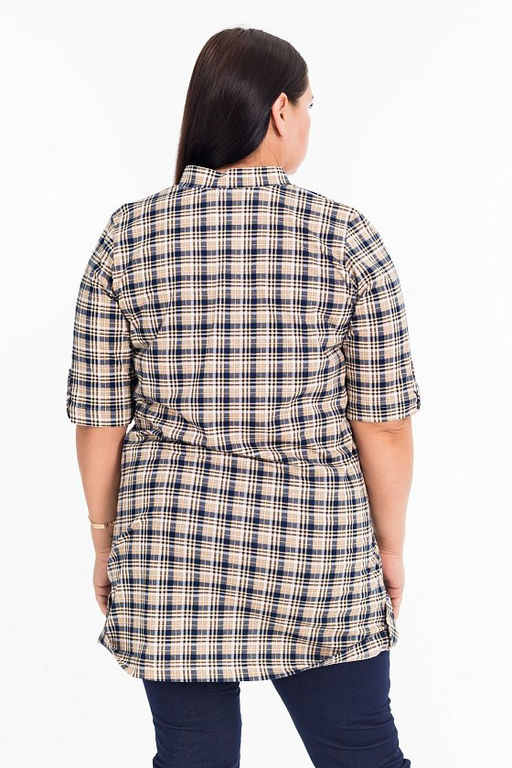 Рубашка М320117з коричневый - Елена фото 3