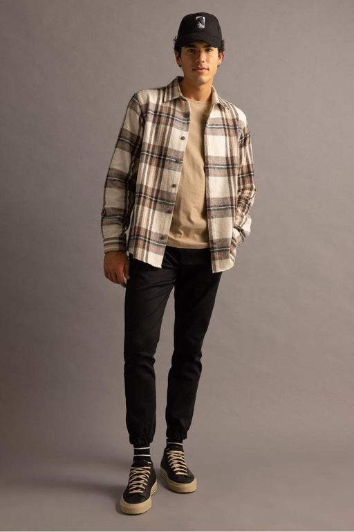 Рубашка стандартного кроя с длинным рукавом - Defacto фото 3