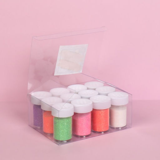 Блёстки для декора, мелкие, 12 баночек, разноцветные - Queen fair фото 5