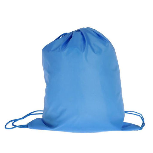 Мешок для обуви 420 х 340 мм, Calligrata Стандарт, (мягкий полиэстер, плотность 210 D), голубой  фото 4
